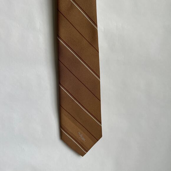 Vintage McGregor Neck Tie Bagpiper Tan and Brown USA Made Retro Polyester - Picture 7 of 9